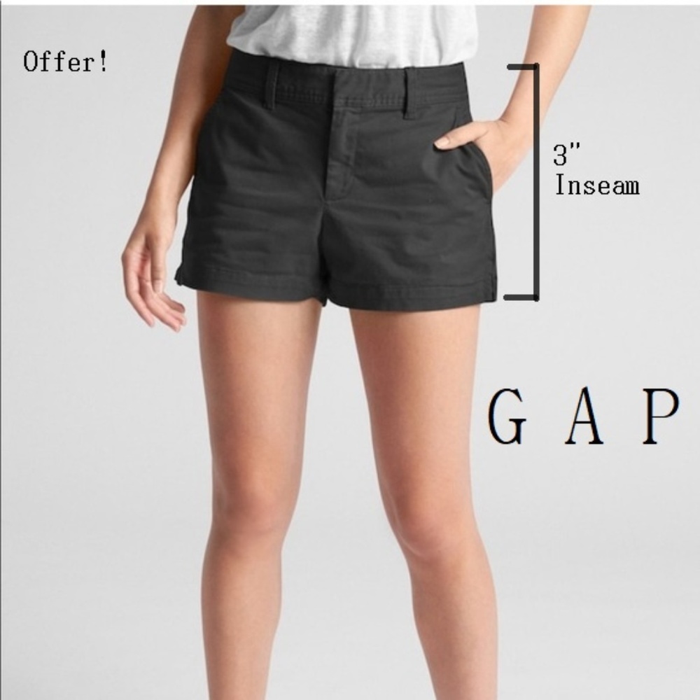 GAP City Short 3" Inseam True Black
